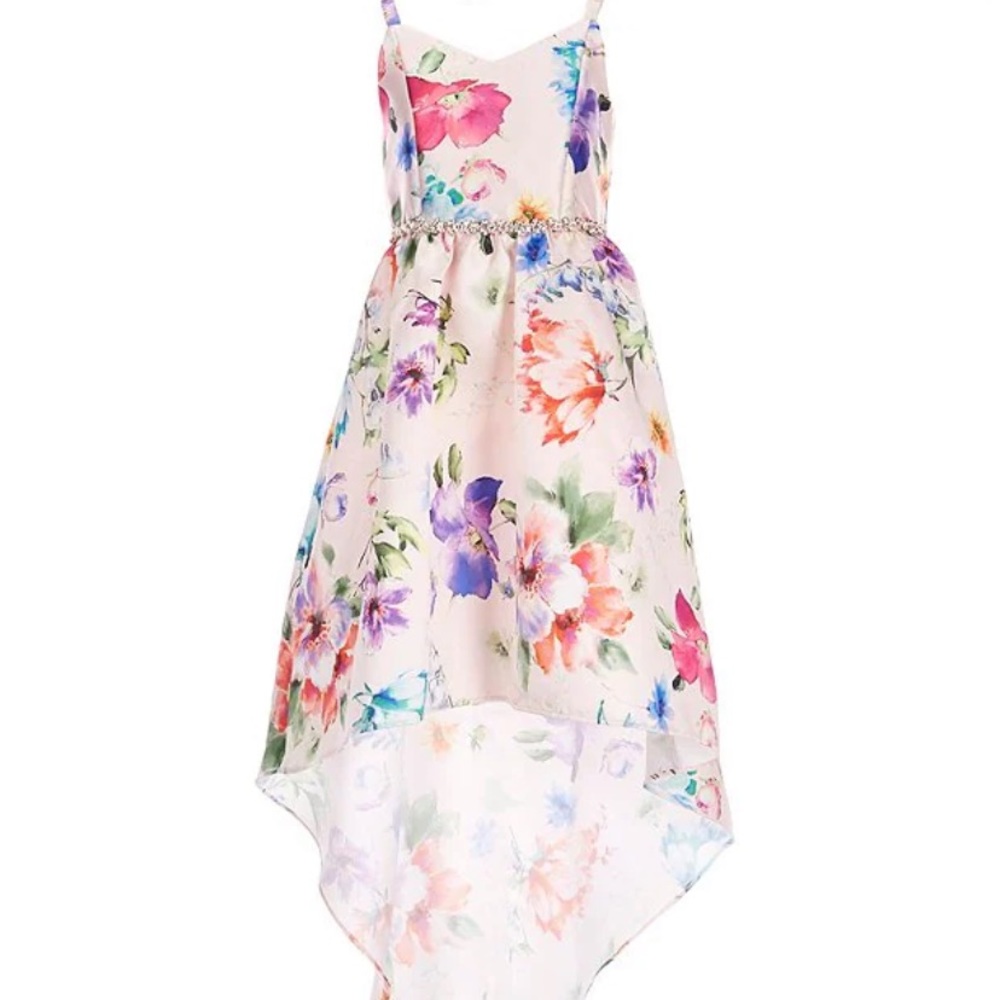 Satin Hi Lo Sleeveless Special Occasion Dress